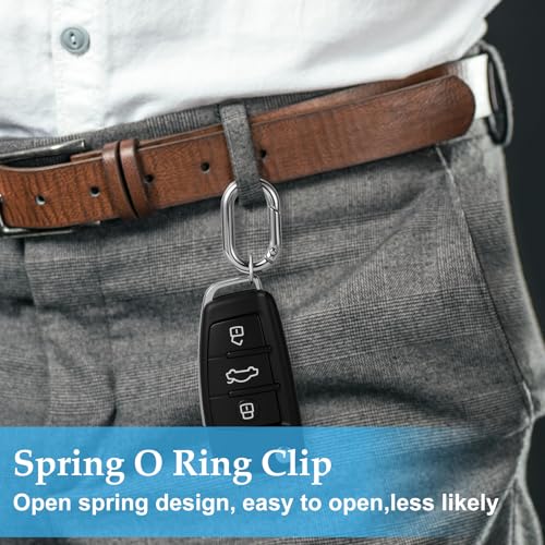 Image of Oval Spring Ring Clips, Metal Keyring Purse Clip