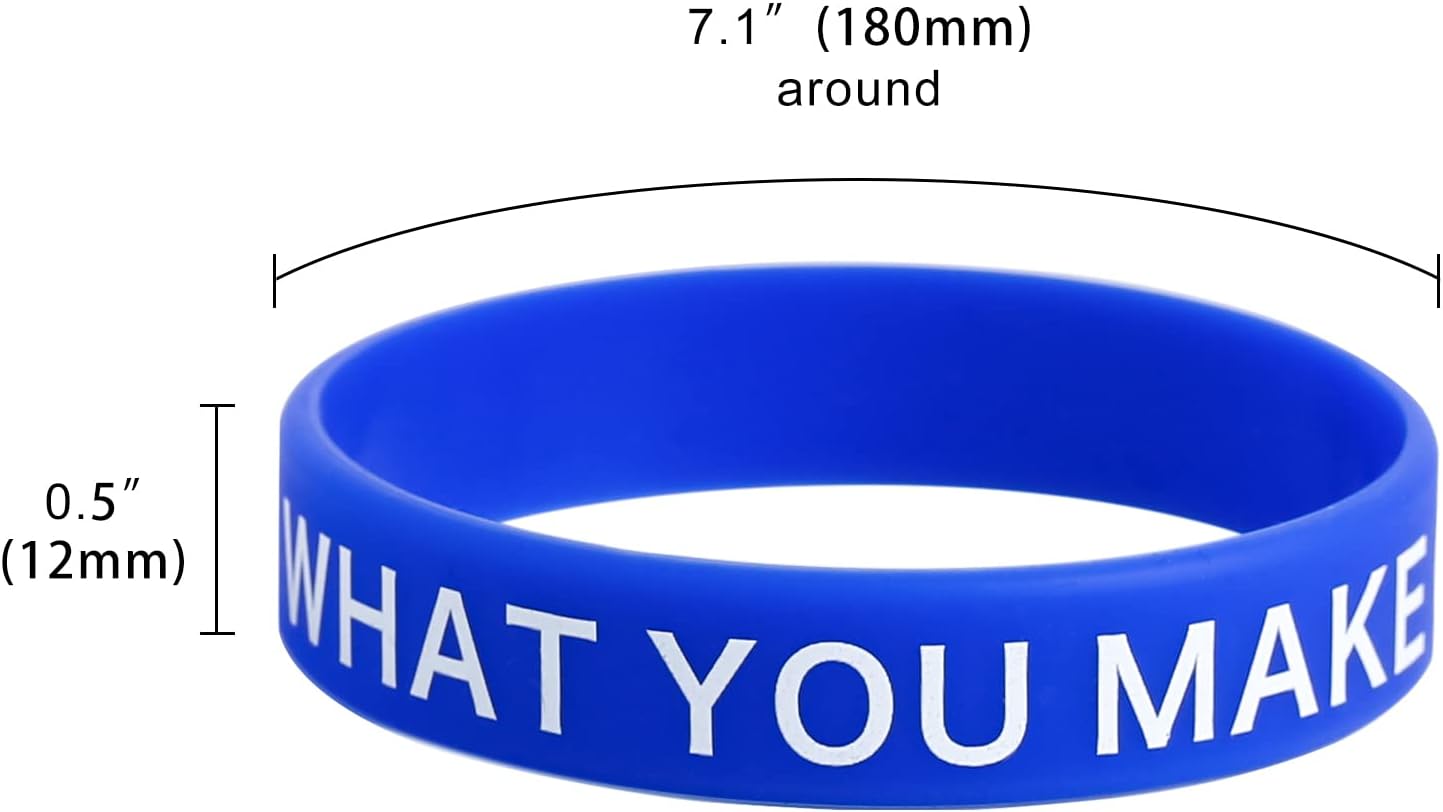 40 Pieces Motivational Quote Rubber Wristbands Colored Inspirational Silicone Bracelets Stretch Unisex Wristbands for Men Women Teens, 20 Styles - Image 3