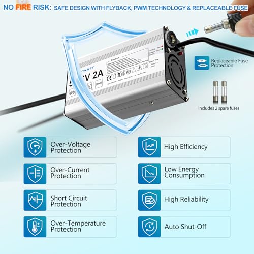 image for Hexwatt 54.6V 2A Charger for 48V Lithium-ion Battery ebike Electric Bi