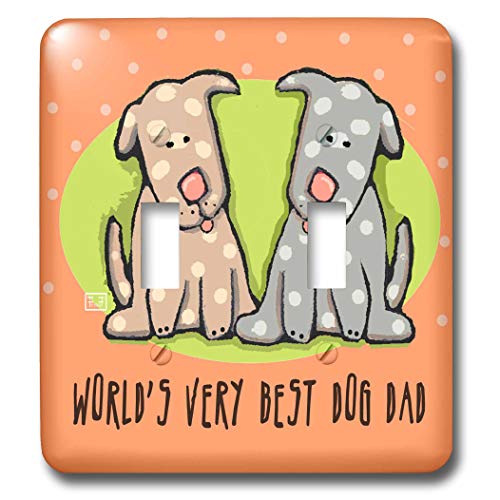 Interruptor World's Best Dog Dad multicolor con diseño de cachorros 3dRose lsp_33984_2 2