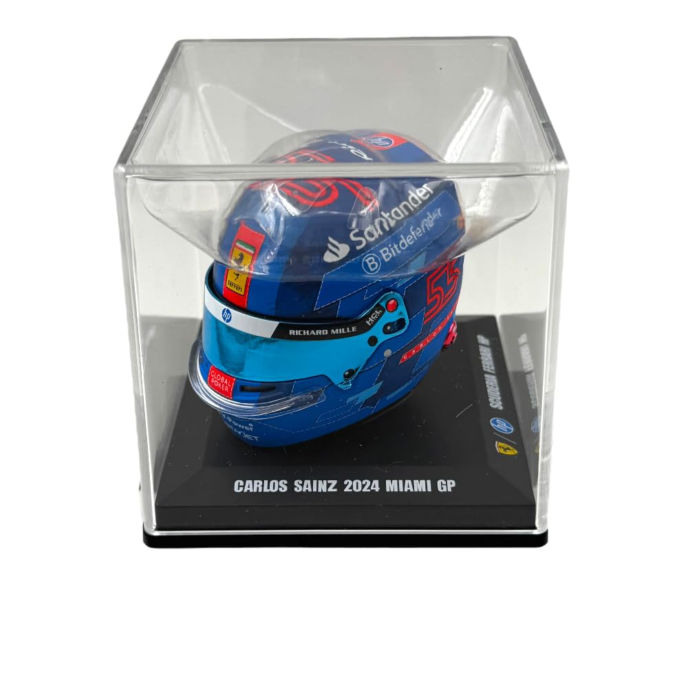 BELL HELMET CASCO HELMET F1 CARLOS SAINZ TEAM FERRARI HP N 55 MIAMI GP 2024 BLUE RED