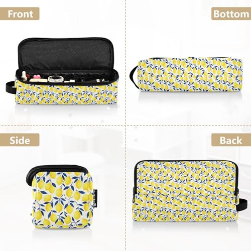 Bolso de viaje y alfombrilla resistente al calor para planchas y rizadores de pelo, estuche portátil de doble capa, accesorio con diseño de frutas cítricas miniatura 5
