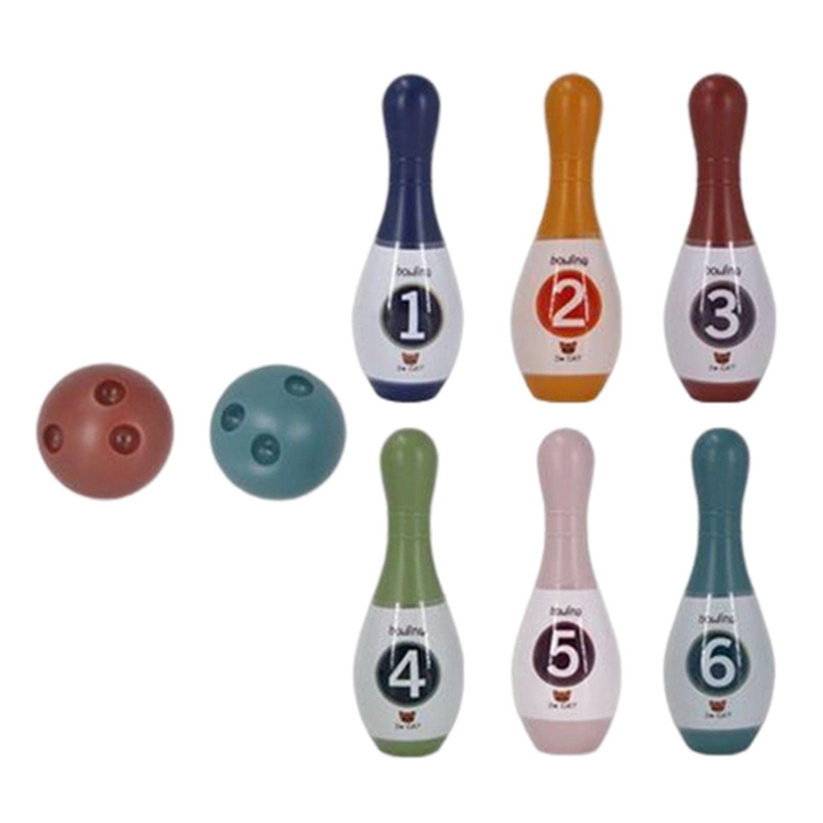 Meadawgs®Kids Bowling Set Games for Indoor Outdoor Schoolage Child Digital Pattern|Sporting Goods | Team Sports | Bowling |6 Bowling Pins-image-1