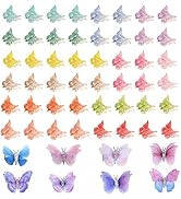 58 pcs Butterfly Hair Clips Mini Cute Clips Small Pastel Hair Claw Clips Multi-color Hair Clips f...