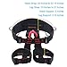 X XBEN Climbing Harness, Protect Waist Safety Harness Gear, Wider Half Body Harness for Roofing Fire Rescuing Rock Climbing Rappelling Tree Climb Red