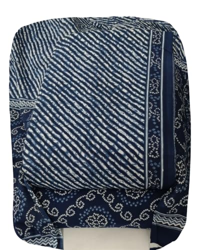Image of DRAVINAM Trends Women's Premium Cambric Cotton Jaipuri Printed Unstitched Salwar Suit Dress Material with Mulmul Cotton Dupatta