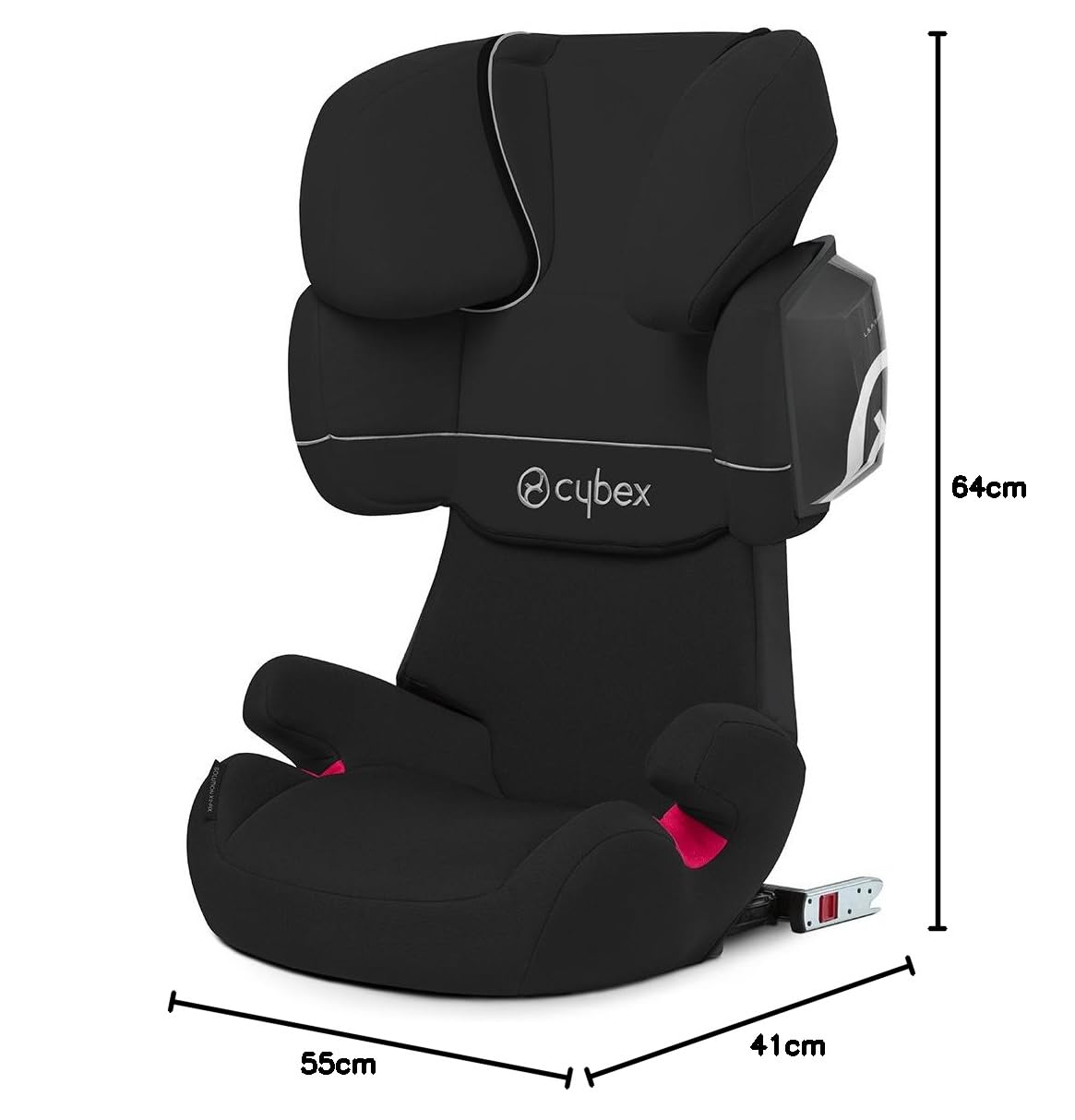 CYBEX Silver Solution X2-Fix Car Seat, Suitable for Cars With or Without Isofix, Groups 2/3 (15-36 kg), From 3 Years to 12 Years, Pure Black Baby Products