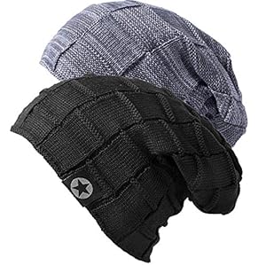 2pezzi Cappello Uomo Invernali, Berretto Uomo Caldo in Maglia, Beanie Sportivi all’Aperto