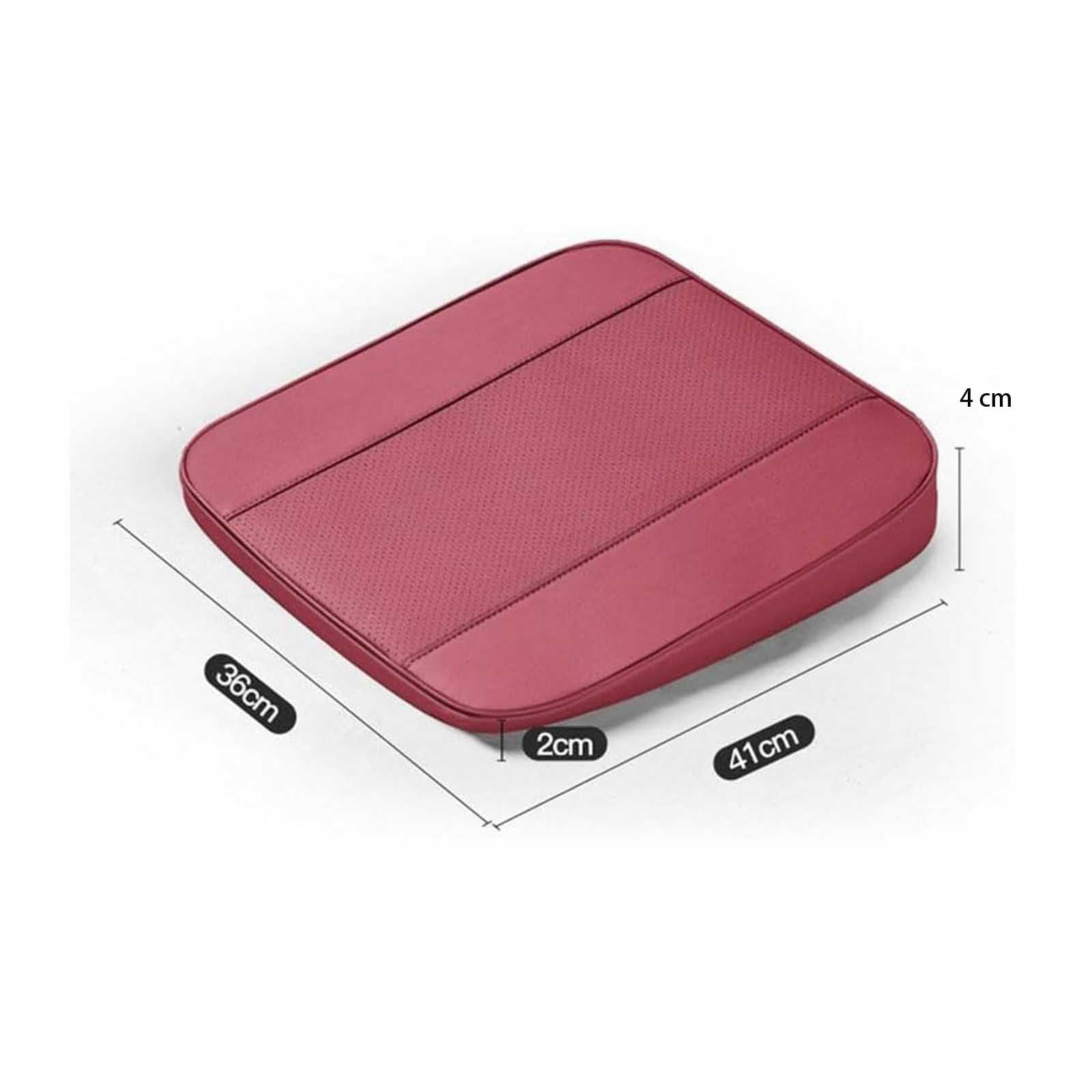 Cuscino Auto per Sedile in Memory Foam per Citroen Berlingo (5 Sitze) 2018 2019 2020 2021 2022 2023 2024, Seggiolino Rialzato Ortopedico per Guidatori Bassi Supporto Traspirante,Red-4 cm