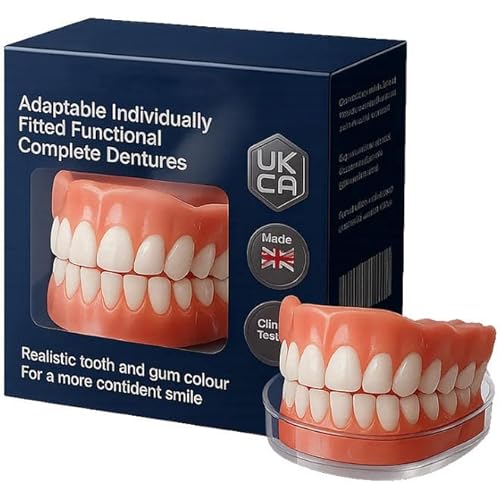Moldable False Teeth - Silicone Dentures - Men and Veneers Teeth for Women - Upper and Lower Matching Set, Convenient and Quick, Suitable for Daily, Party