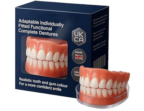 Moldable False Teeth - Silicone Dentures - Men and Veneers Teeth for Women - Upper and Lower Matching Set