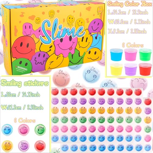 Image of 120 Pack for Kids Clear Crystal Bulk Slime Kit, Slimes Toys for Girls and Boys, Stress Relief, Non-Sticky, Classroom Reward, Easter Party Favors Supplies