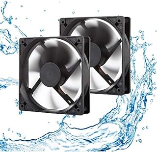 12V Moisture-Proof Fan 120mm 2-Pack High Speed 12 Volt DC 2Wire 3Pin Exhaust Cooling Fan 3000RPM