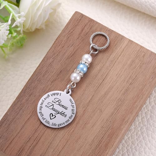 Image of MIXJOY Something Blue Gift for Bride, Wedding Day Bridal Blue Pearl Angel Wings Bouquet Garter Charm for Bride to Be