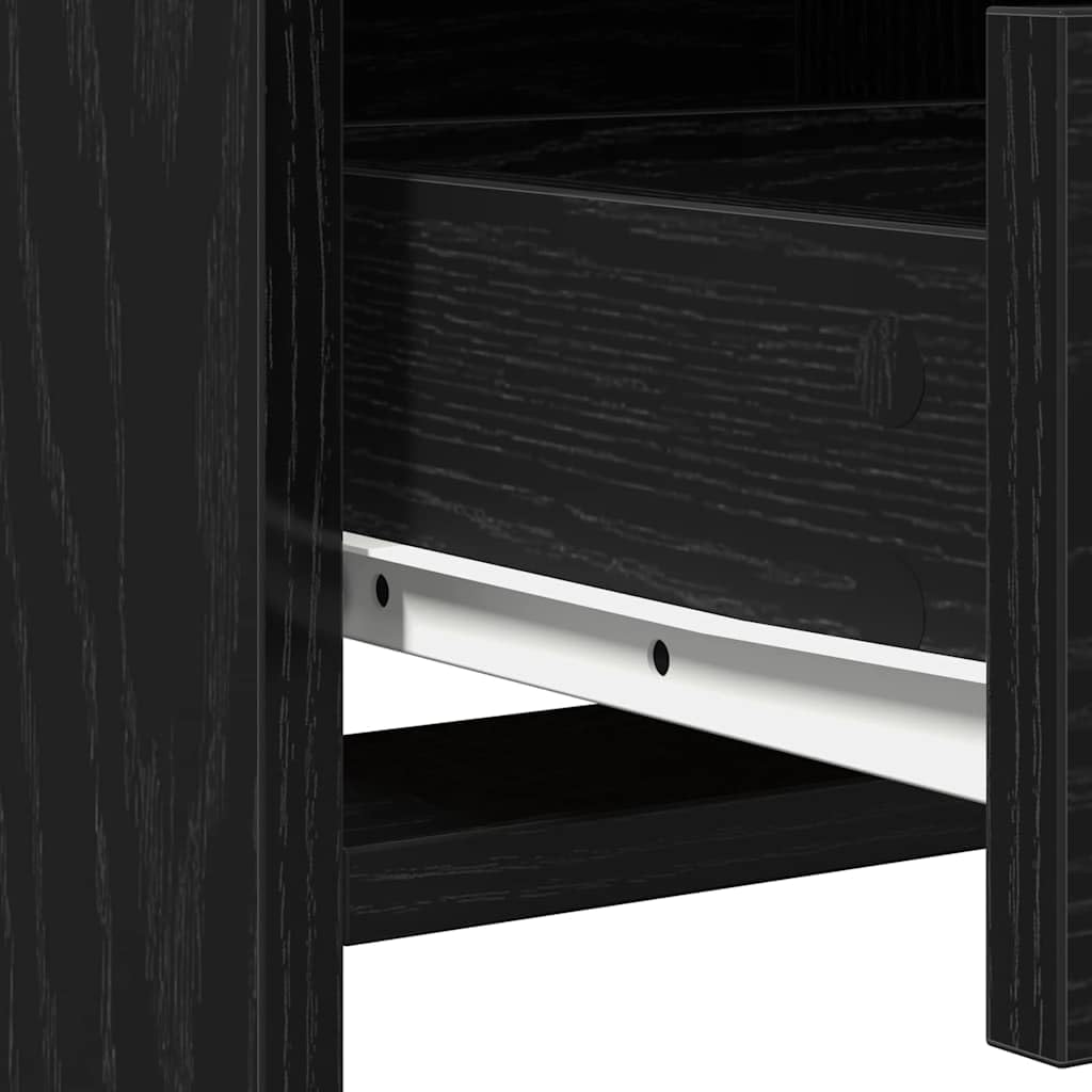 vidaXL Mesa de tocador 2 uds. Negro 50 x 41 x 135 cm | Brillan suavemente para un arreglo fácil, Mucho espacio para todo tu maquillaje y cosas,