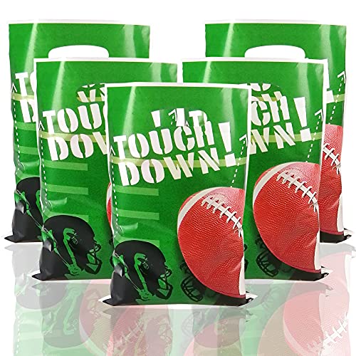 CODOHI Football Party Favors Bag, 50 Pcs Treat Candy Bags Football Goodie Bags Football Theme Gift Bags for Birthday Kids Party Football