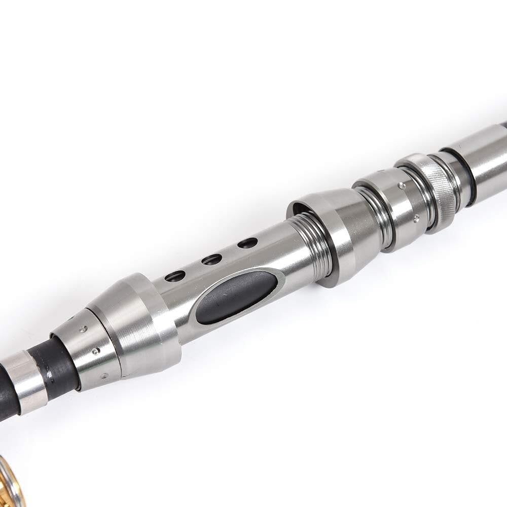 Wędka, Portable Carbon Fiber Telescopic Fishing Rod with Reel Seat Lightweight Travel Fishing Gear Sprzęt wędkarski