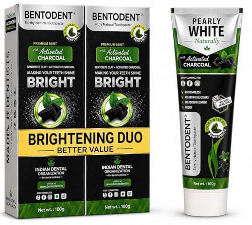 Bentodent Whitening Charcoal Toothpaste 2 Pack