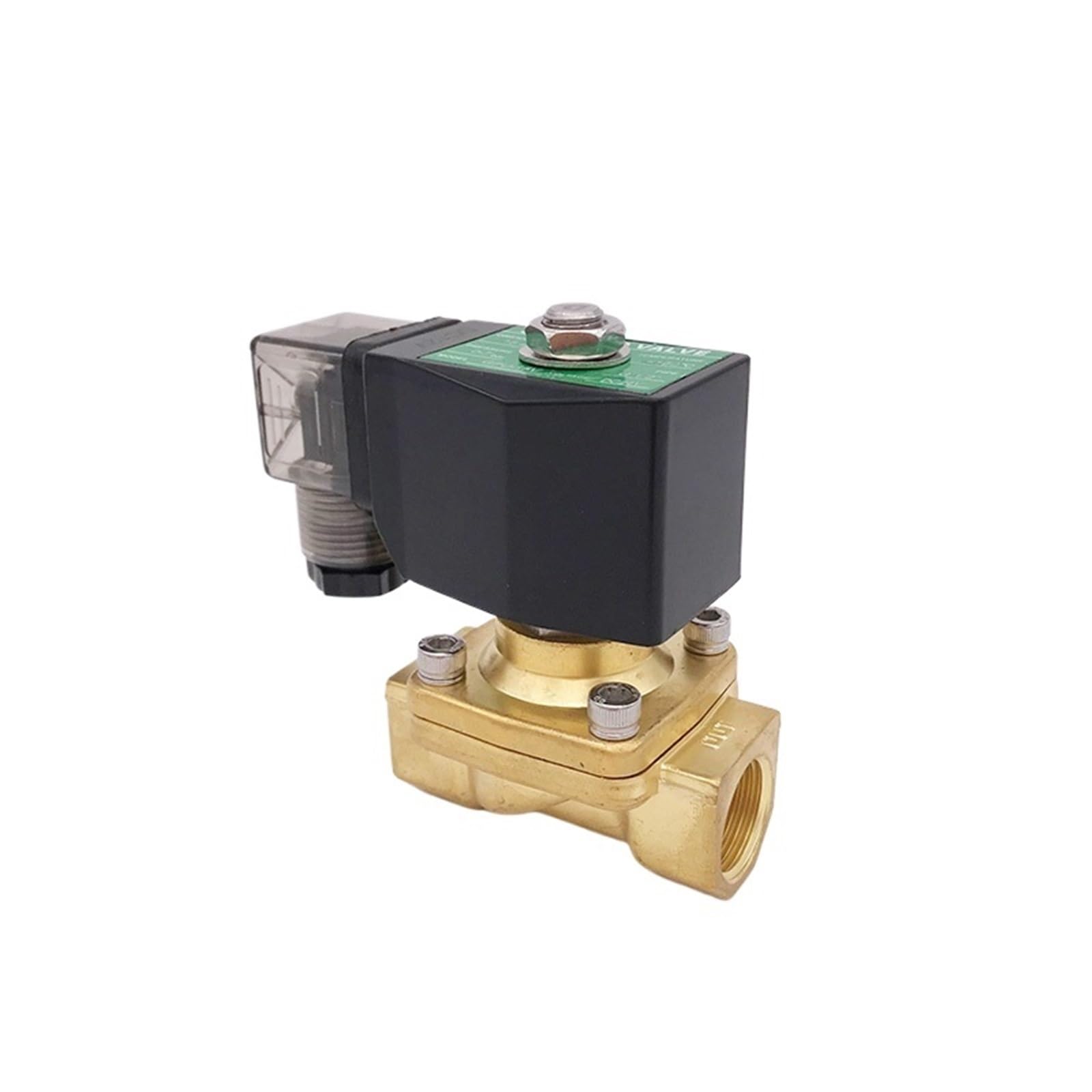 Electroválvula de 2 vías de latón G3/8" 24V CC, orificio 10 mm, normalmente cerrado (DC12V)