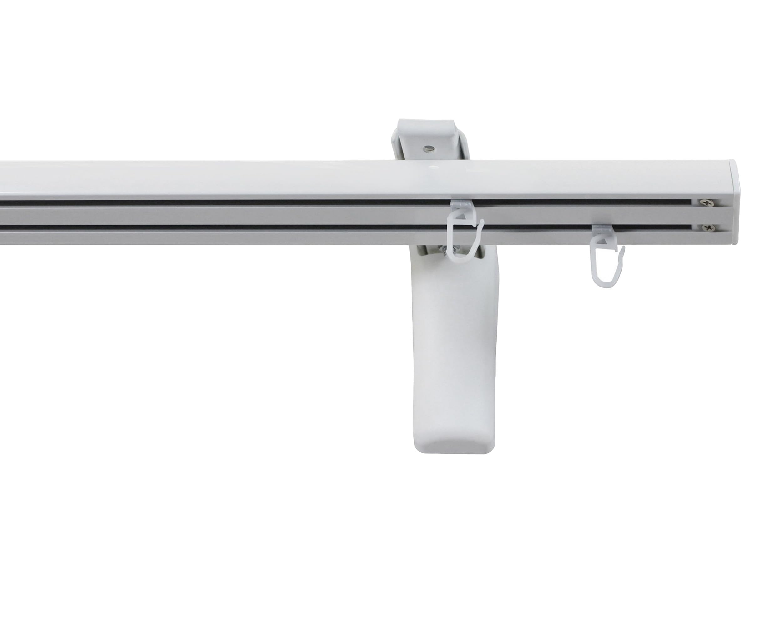 Garesa - Binario per tende intelligente, a 2 vie, in alluminio, con guide incluse, montaggio a parete, anche per tende pesanti, 320 cm