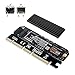 6amLifestyle M2 NVME PCIe Adapter Adattatore per SSD x16 PCI Express 3.0 con Alluminio Dissipatore di Calore Supporto PCIe x4 x8 x16 Slot Adatta M.2 PCIe Nvme M Key SSD 2230 2242 2260 2260 2280