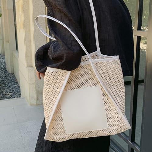 PURPLELILY Stylish Beach Bag for Women Large Mesh Hollow Handbag Lightweight Perfect for Travel Pool Gym & Picnic4