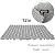12 Pack 12" x 12" Interlocking Rubber Bathroom Flooring Tiles Non-Slip Splicing Waterproof Mat Modular Interlocking Cushion Mat for Drain, Deck, Pool, Patio, Balcony, Shower, Kitchen, Yard (Gray)