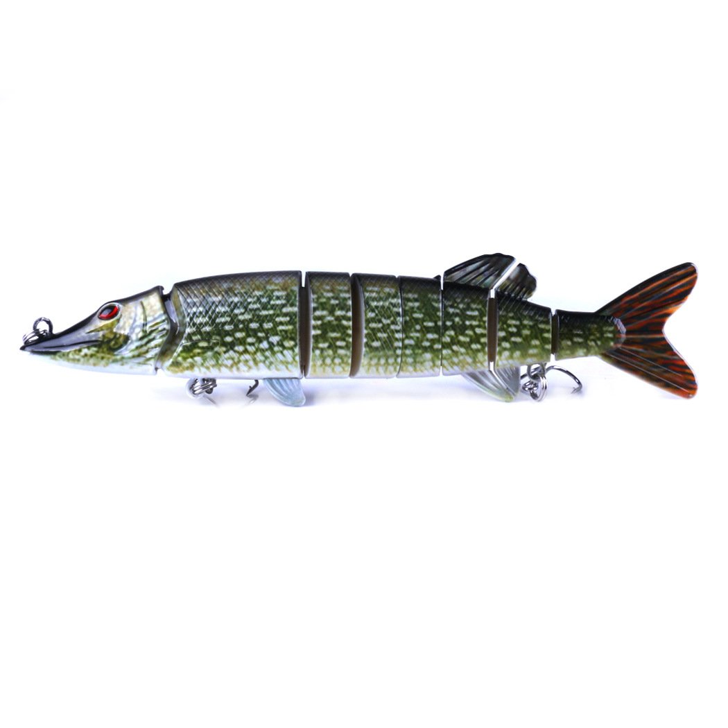 Przynęta korbowa, ryba wobler 5 szt. 20,5 cm/69 g wieloprzegubowa topwater realistyczna pstrąga przynęta do pływania z haczykami karp szczupak okonia narzędzie wędkarskie przynęty okoniowe