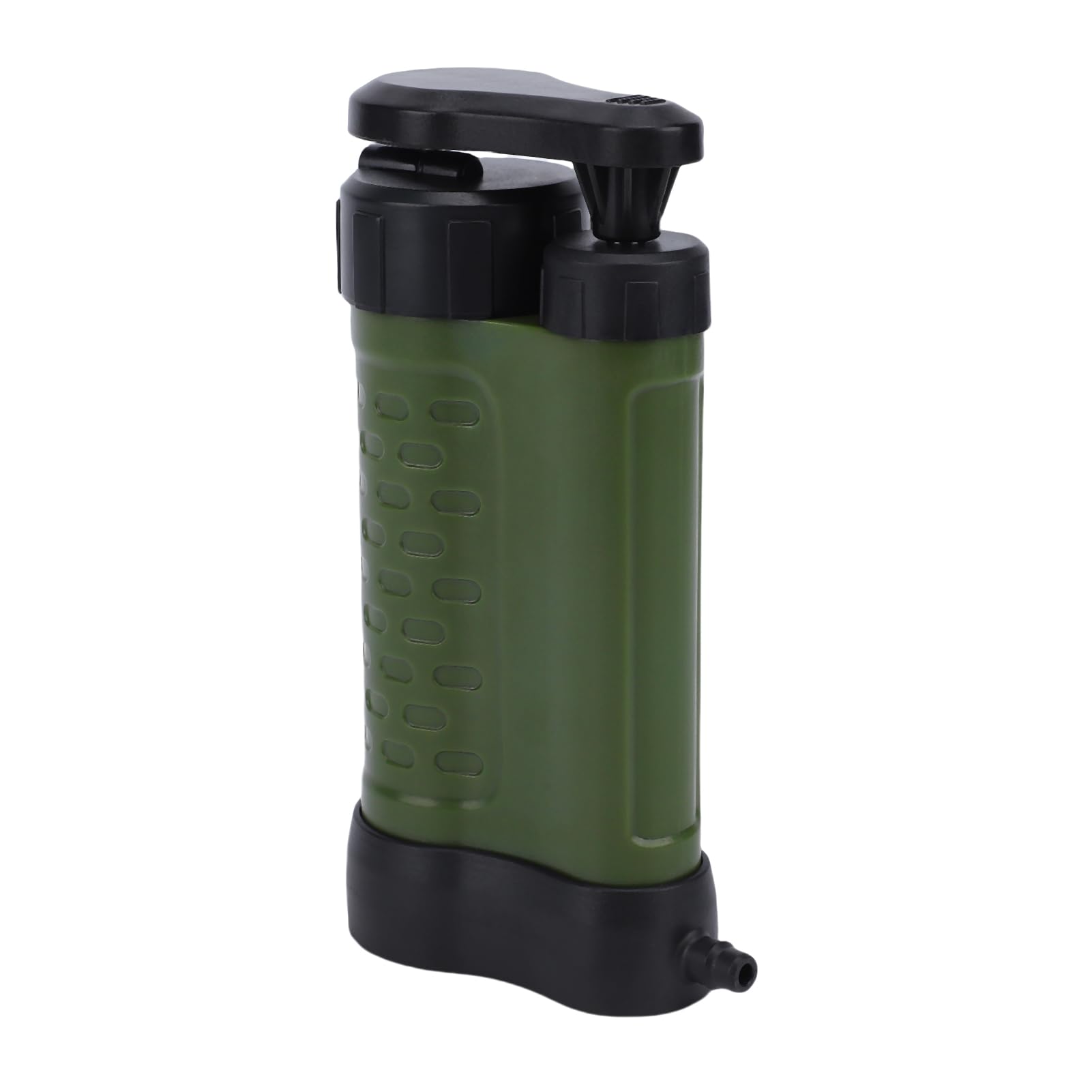 SUNGOOYUE Pompa per Filtro Dell'acqua Portatile, Membrana di Ultrafiltrazione da 0,01 Micron Rimuove il 99,9999% di impurità, con Impugnatura Ergonomica, per Campeggio All'aperto, (verde scuro)