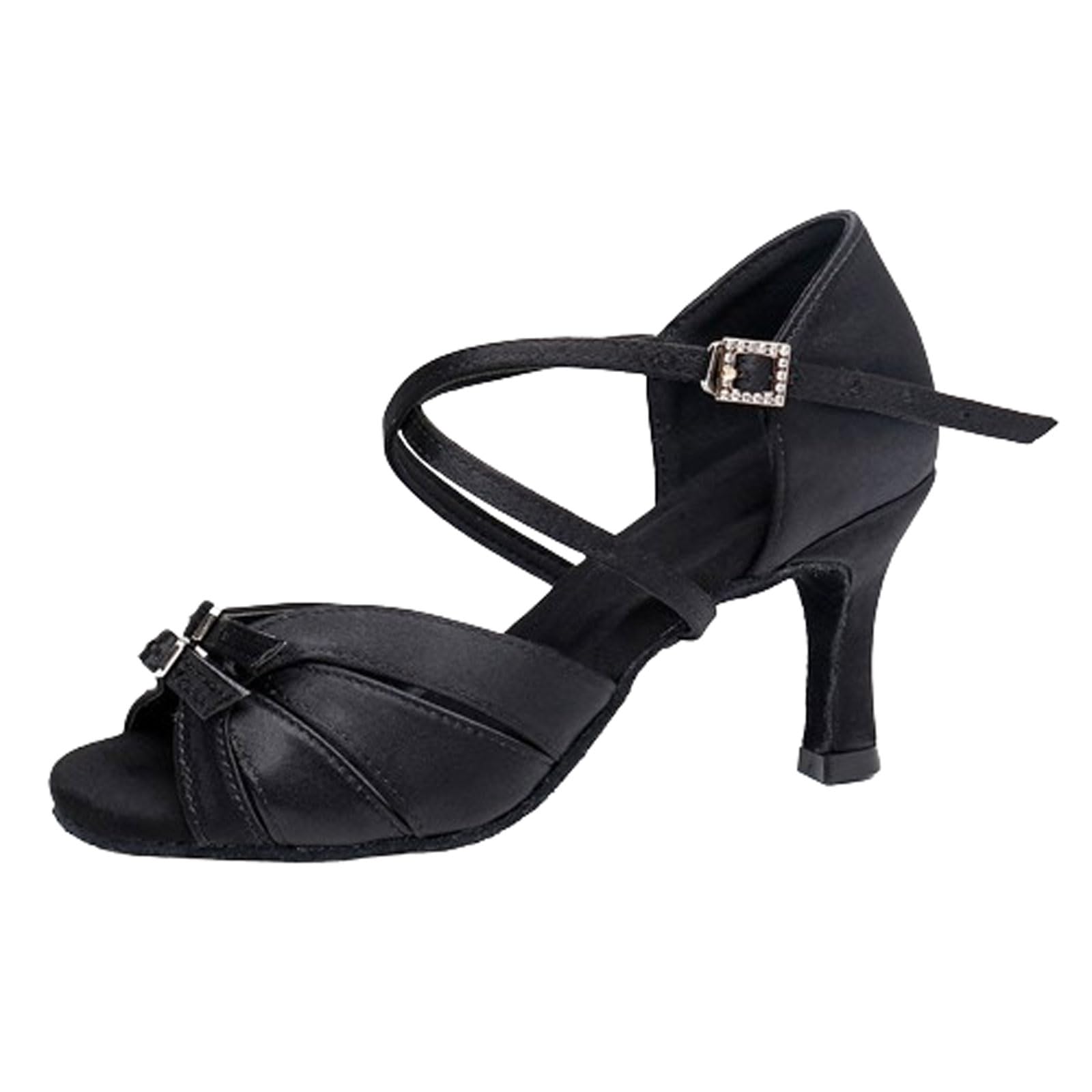 LuminescentDream Women Latin Dance Shoes,Indoor Stilettos High Heels,Ballroom Salsa Open Toe Dancing Shoes,Wedding Party Sandals,for Dance Teachers And Students