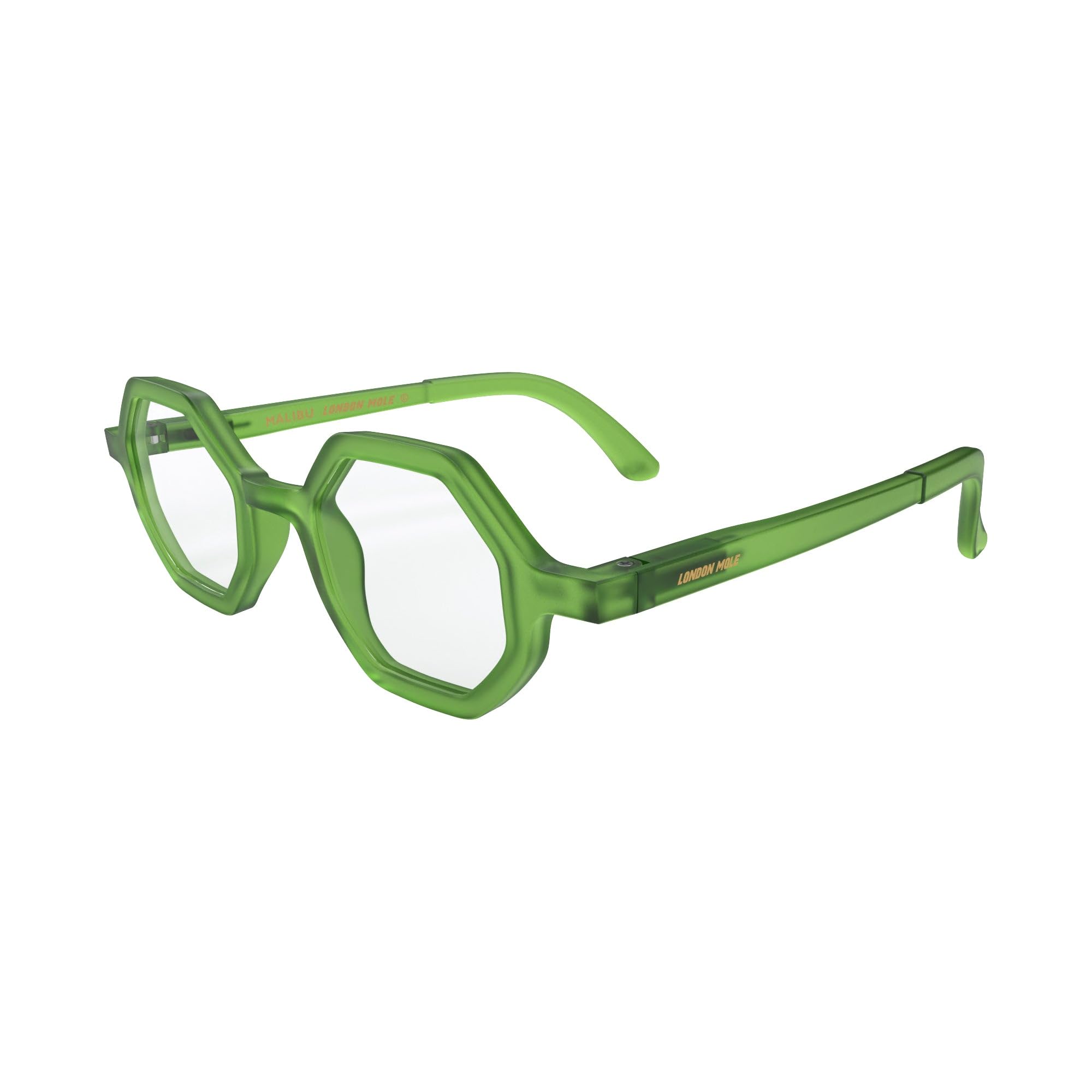 LONDON MOLE® Malibu reading glasses, Rubberised Transparent Green, 42 mm (Breite) - Image 3