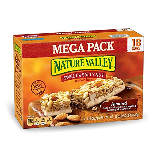 Nature Valley Granola Bars, Sweet and Salty Nut, Almond, 21.6 oz, 18 ct