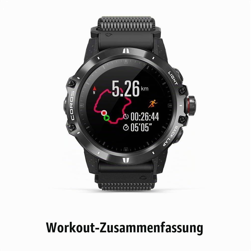 COROS VERTIX GPS-Abenteueruhr mit Pulsmesser, 60h voller GPS-Akku, 24/7 Blutsauerstoffüberwachung, Saphirglas, Barometer, ANT+ & BLE, Strava & Trainingsspitzen (Space Traveler)