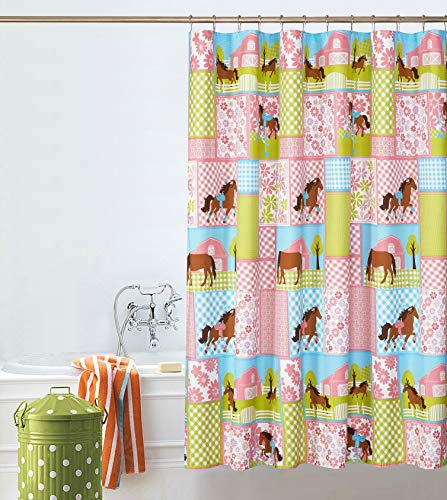 Rideau de douche rose 70 x 72 cm Idea Nuova imperméable - 2