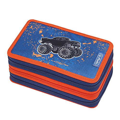 Preisvergleich Produktbild Herlitz Triple Etui 31 teilig Federmäppchen, 19 cm, Monster Truck