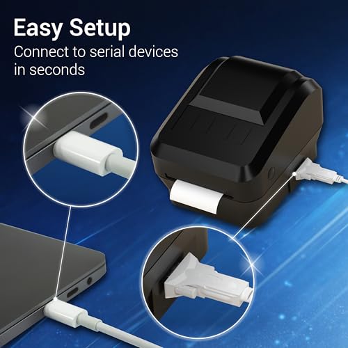 Image of TRENDnet USB Type C to RS-232 DB9 Serial Adapter, TUC-S9, Connect an RS-232 Serial Device to a USB Type C Port on Your Computer, 1.8m (5.9ft), Supports USB 3.0 /2.0 /1.1, Supports Windows