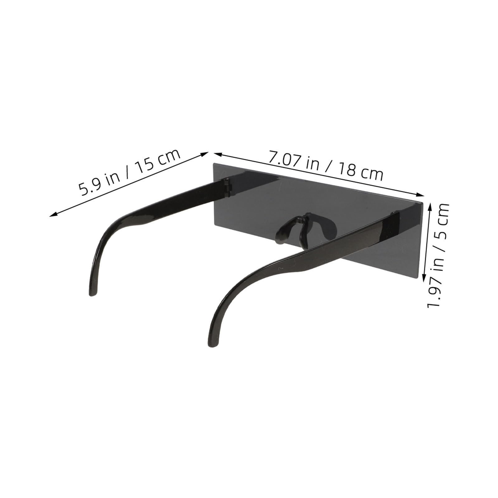 Tofficu 20 Stück Lustige Partybrillen aus Schwarzem PC Material mit Gerader Quadratischer Form Weichem Sitz und Perfektem Accessoire für Halloween und Neujahrsfeiern