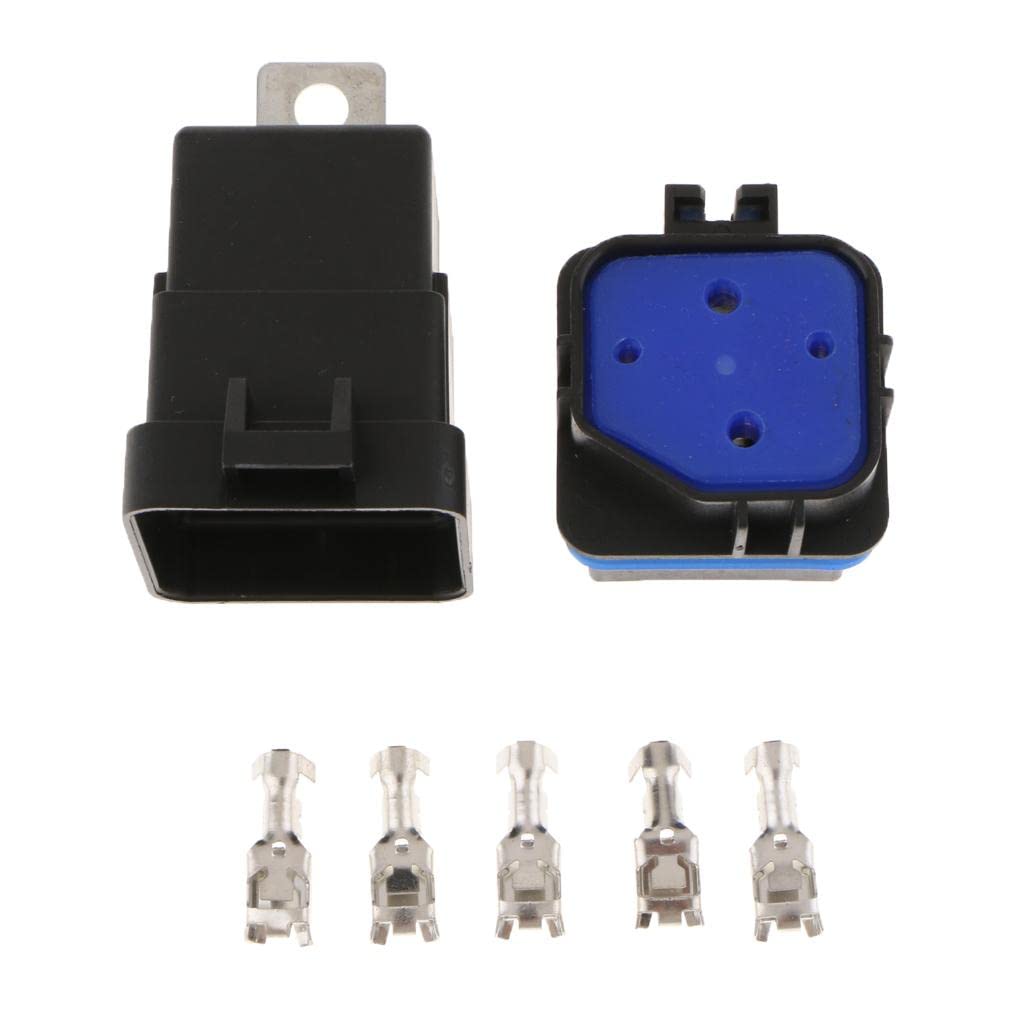2Pcs 12V 40A Car Vehicle 4-Pin Waterproof Sealed Integrated Relay Socket Kit-image-47