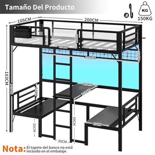 El Mejor Listado de Literas Cama Matrimonial E Individual Top 5. 18 Imagen adicional