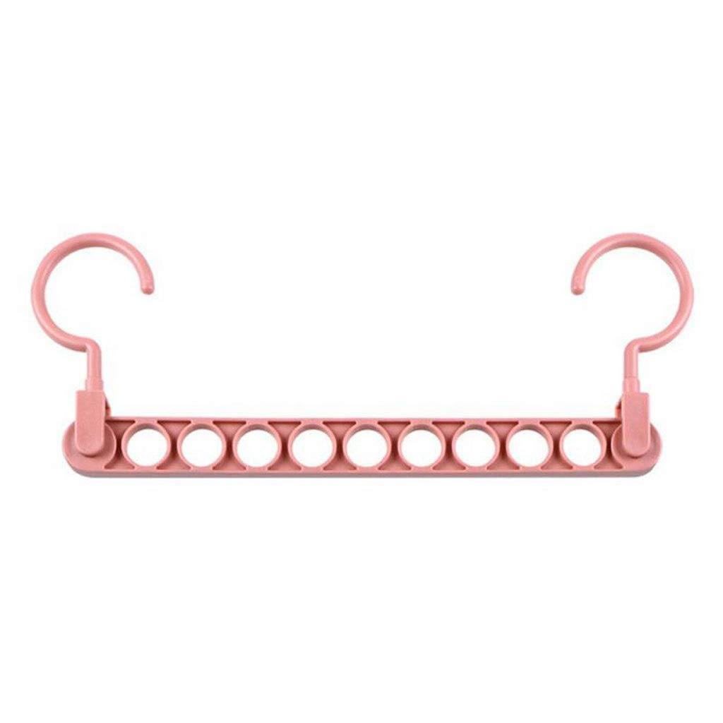 MOBYGKFY 9 Holes Space Saving Drying Rack Organizer Clothes Hanger Hooks Holder Rotation Clothes Hangers Hanging Chain Cloth Hanger(D)