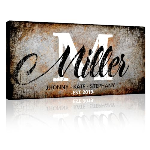 TAILORED CANVASES Family Sign V – Personalized...