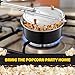 Campfire Popcorn Popper - Old Fashioned Popcorn Maker with Telescoping Handle - Camping Gear by Great Northern Popcorn (Black)