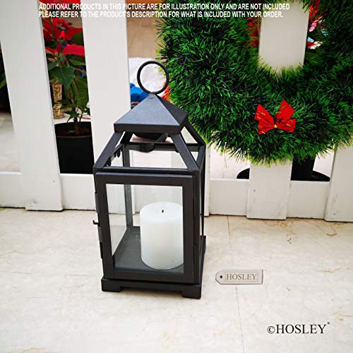 Hosley Set Of 2 Clear Glass And Iron Classic Style Lantern 12 Inch High Ideal Gift For Weddings Festivities Parties Outdoor Activities Aromatherapy Spa Settings With Votive Or Led W9 #TOP2