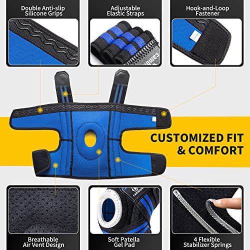 Cambivo Knee Braces For Knee Pain With Side Stabilizers For Women And Men, Adjustable Compression Knee Support With Patella Gel Pads, Relief Meniscus Tear, Acl, Mcl, Arthritis, Joint Pain, Injury Recovery #TOP4