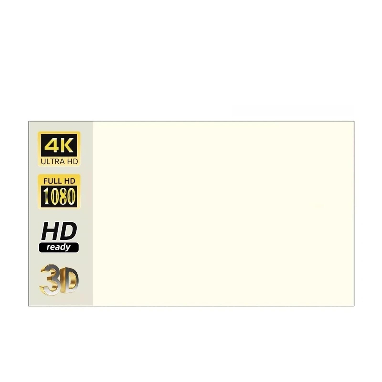 Pantallas de proyección videoproyector Pantalla de proyección Rejilla Blanca antiluz Pantalla de proyección 16:9 para el hogar 72 84 100 120 130 Pulgadas Tela Reflectante portátil(100 Inch)