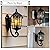 LONEDRUID Dusk to Dawn Sensor Outdoor Wall Light Fixtures Black Roman 17.71" H Exterior Wall Lantern Waterproof Sconce Porch Lights Wall Mount for House Garage Doorway, ETL Listed