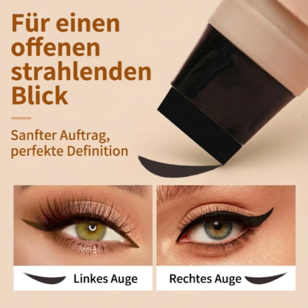 Aluvéa Eyeliner-Stift Wasserfest & Schweißfest, Schnell Trocknend Eyeliner Stempel Set - Natürlich, Lang Anhaltend, One - Touch - Formung - Augen Make - Up Tool für Party & Unterwegs