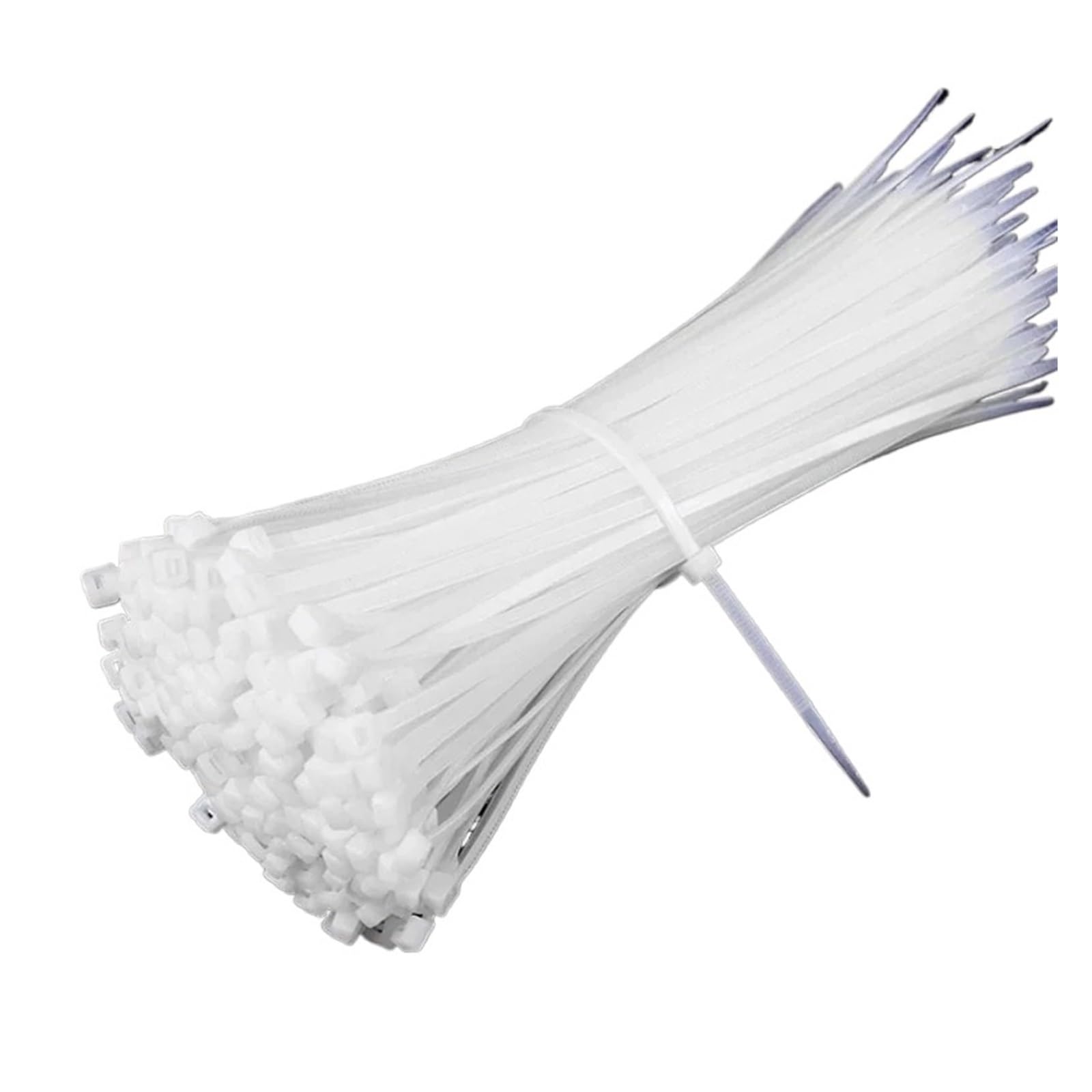 100 fascette stringicavo in plastica con fibbia autobloccante in nylon for fissare il filo di fissaggio, colore bianco e nero. Organizzatore Cavi(White,5X550mm)
