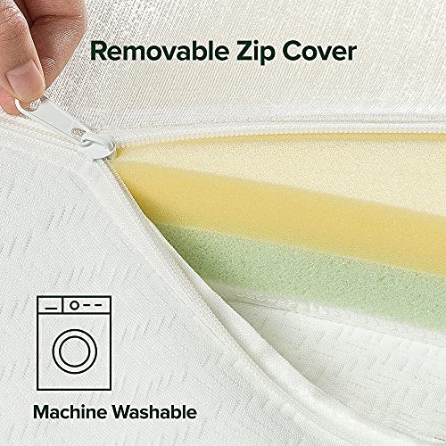 Image of Zinus 2 Inch Cloud Memory Foam Mattress Topper, Quilted Plush Mattress Topper, Green Tea Memory Foam Mattress Topper, Twin