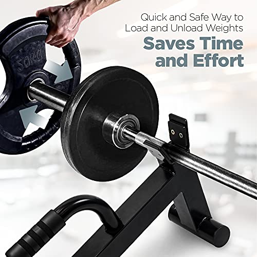 Logest Mini Deadlift Jack - Compact Portable Unload 600Lb Deadlift Barbell Jack Bar - Non-Slip Rubber Handle Suitable For Loading Unloading Weight Plates For Deadlifts Powerlifts And More. #TOP2